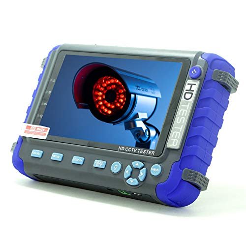 CCTV Tester Monitor 5.0 Inch Wrist- 4-in-1 Coaxial Camera Tester for 8MP/5MP/1080P AHD/TVI/CVI/CVBS - Supports Video Test, PTZ Control & 12V Power Output