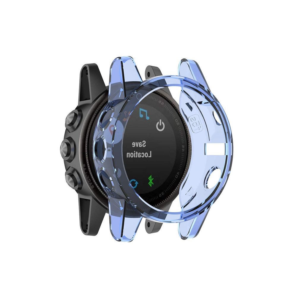 DKEnjoy Soft TPU Protector Shock-Proof Ultra Slim Cover Accessories Case Protection Shell for Garmin Fenix 5S/5S Plus Smartwatch (Blue)