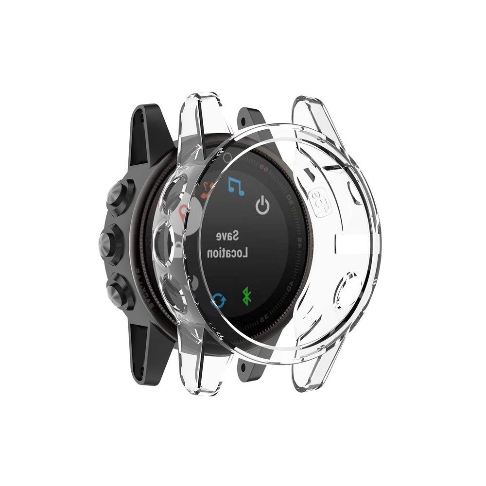 DKEnjoy Soft TPU Protector Shock-Proof Ultra Slim Cover Accessories Case Protection Shell for Garmin Fenix 5S/5S Plus Smartwatch (Clear)