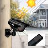 AlfaView Fake Dummy Imitation CCTV Security Camera, Fake Solar Powered Surveillance Camera with Flashing LED Light Bullet Shape, Dummy CCTV Camera Outdoor Indoor Use for Homes & Business view 2
