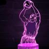 Jinnwell 3D Basketball Dunk Night Light Lamp Illusion Led 7 Color Changing Touch Switch Table Desk Decoration Lamps Acrylic Flat ABS Base USB Cable Toy (Bus) view 2