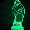 Jinnwell 3D Basketball Dunk Night Light Lamp Illusion Led 7 Color Changing Touch Switch Table Desk Decoration Lamps Acrylic Flat ABS Base USB Cable Toy (Bus) view 3