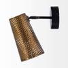 Mercana Furniture & Decor Perforated Metal Wesley I by Mercana Wall Sconce, 11.0L x 5.0W x 10.3H, Antiqued Brass view 2