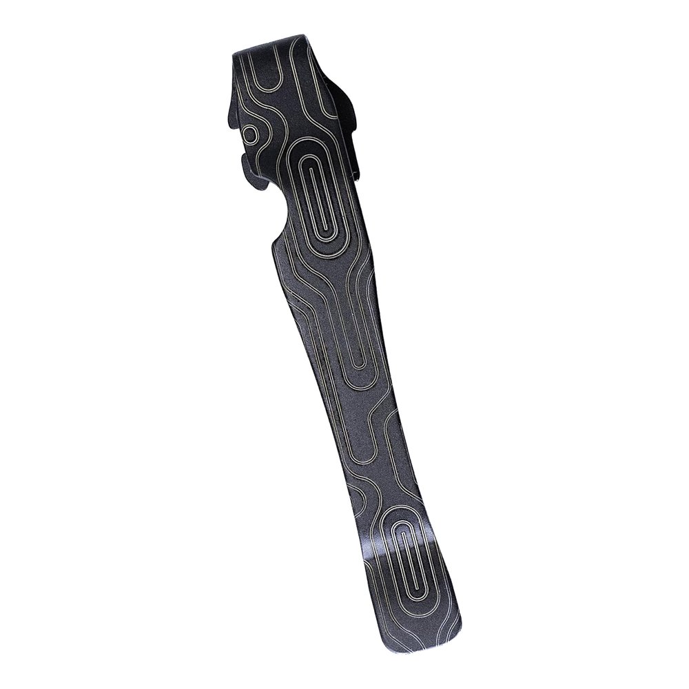 Donk! Pocket Clip for Leatherman Wave, Wave Plus+, Alpha, Surge & Charge AL, ALX, Ti, XTi - Titanium TC4 - Custom Designs - Quick Release - Extra Carry Options 'Norwegian Wood Dark