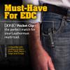 Donk! Pocket Clip for Leatherman Wave, Wave Plus+, Alpha, Surge & Charge AL, ALX, Ti, XTi - Titanium TC4 - Custom Designs - Quick Release - Extra Carry Options 'Norwegian Wood Dark view 2