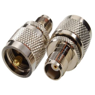 Atlantic ComputerTech, Inc. CablesOnline, TNC Female to UHF PL259 Male 50-ohm RF Coaxial Adapter (2-Pack)