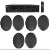 Rockville RCS80-1 Bundle: 60-Watt 70V Bluetooth Commercial Amplifier, (6) CC80T 8 in Black Ceiling Speakers for Restaurants, Bars, and Offices, 7-Items view 1