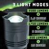 KODIAK Tactical Flashlight, 3500 Lumen Compact LED Flashlight with Rubber Coated Grip, High Power Work Light for Camping, Hiking, Outdoors  2 Light Modes, Durable & Gift-Ready view 3