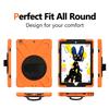 10.2 2019 Case, Pirate Series Shockproof Protective Cover with Built-in Kickstand Adjustable Hand and Shoulder Strap for 10.2 2019 - Orange view 2