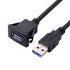 chenyang USB 3.0 Flush Mount Male to Female Extension Cable for Car Dashboard Panel Mount 1.0M view 1