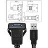 chenyang USB 3.0 Flush Mount Male to Female Extension Cable for Car Dashboard Panel Mount 1.0M view 2