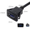 chenyang USB 3.0 Flush Mount Male to Female Extension Cable for Car Dashboard Panel Mount 1.0M view 4