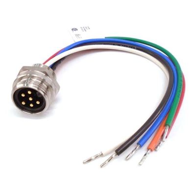 TURCK RSFV 66-0.2M 0.2 Meter Length, 1/2-14 NPSM Threads, 6X16 AWG, 7/8" MINIFAST, Front Mount, Male Connector, Male Threads, Stainless Steel HOUSING, U5218-27 - Receptacle