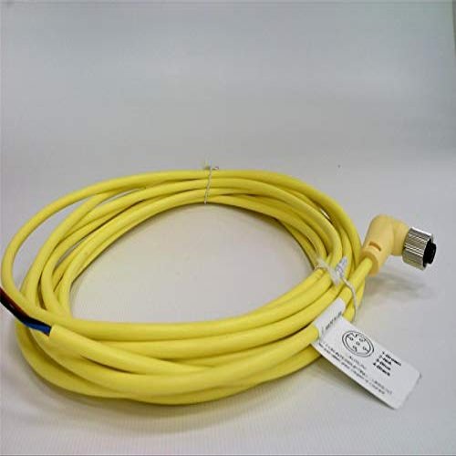RADWELL RAD00298 Cord Set - 3 Pole, Female Right Angle, 6M, 4A, Yellow, PVC, Stainless