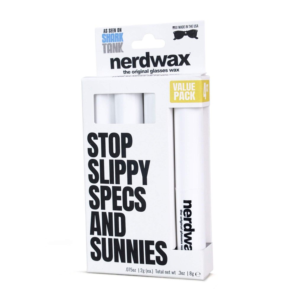 Nerdwax Glasses Wax - 4ct Value Pack | Stop Sliding Glasses | Anti-Slip Eyewear Retainer | As Seen on Shark Tank