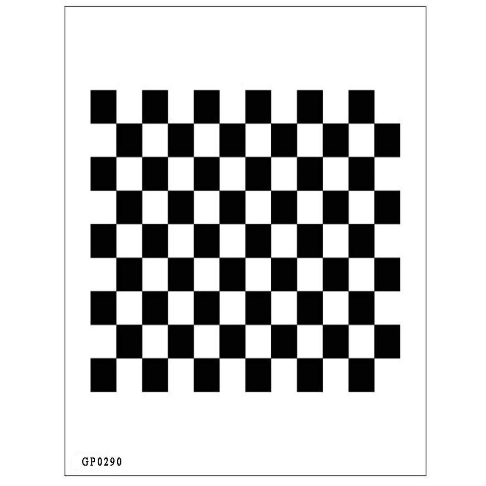 Lens Focus Calibration Chart Film Pattern Calibrating PET Or Aluminium Oxide Chess Board (129(200200), PET)