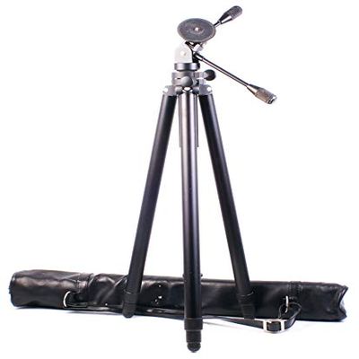 TILTALL Classic Aluminum Alloy Tripod 3 Section, 74", Black