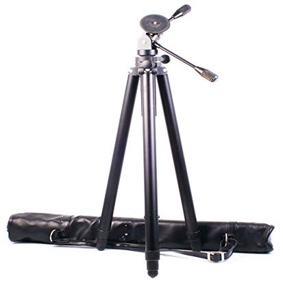 TILTALL Classic Aluminum Alloy Tripod 3 Section, 74", Black