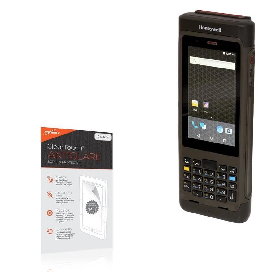 BoxWave Screen Protector Compatible with Honeywell Dolphin CN80G - ClearTouch Anti-Glare (2-Pack), Anti-Fingerprint Matte Film Skin