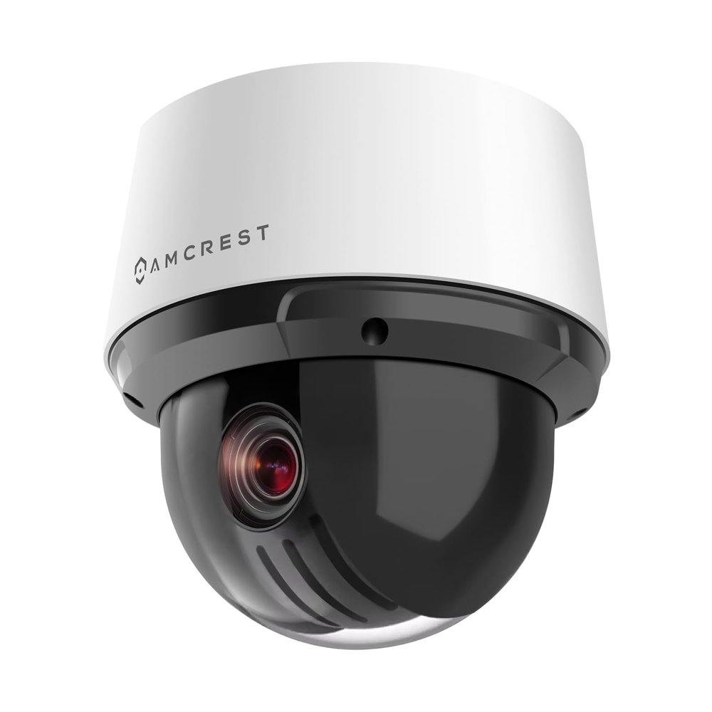 Amcrest 4MP Outdoor PTZ POE + AI IP Camera Pan Tilt Zoom (Optical 25x Motorized) Security Speed Dome, Human and Vehicle Detection, IVS, Face Detection, Auto Tracking, POE+ (802.3at) IP4M-1068EW-AI