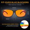 Spectra479 - Fit Over 99.9% Blue Light Blocking Glasses for Sleep - Amber Nighttime Eyewear - Turn your Prescription & Reading Glasses Into World-Class Blue Blockers view 4