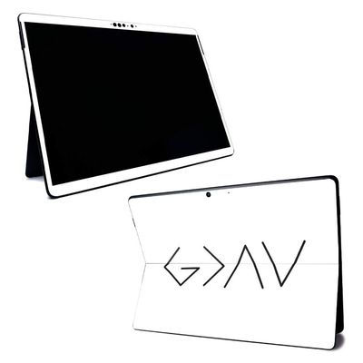 MightySkins Skin for Microsoft Surface Pro X - God is Greater | Protective, Durable, and Unique Vinyl Decal Wrap Cover | Easy to Apply, Remove, and Change Styles | Made In The USA