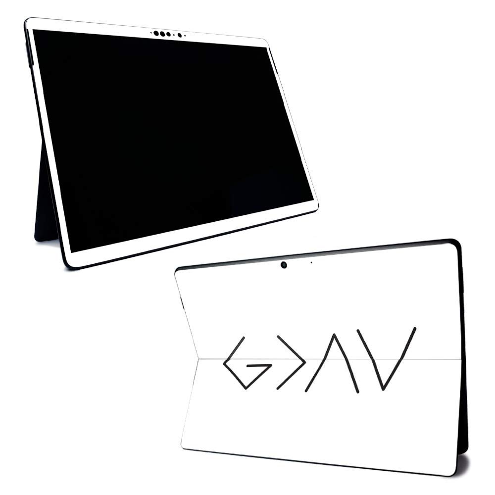MightySkins Skin for Microsoft Surface Pro X - God is Greater | Protective, Durable, and Unique Vinyl Decal Wrap Cover | Easy to Apply, Remove, and Change Styles | Made In The USA