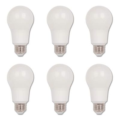 Westinghouse 5077100 9 Watt (60 Watt Equivalent) Omni A19 Dimmable Cool White LED Light Bulb, Medium Base (6 Pack)