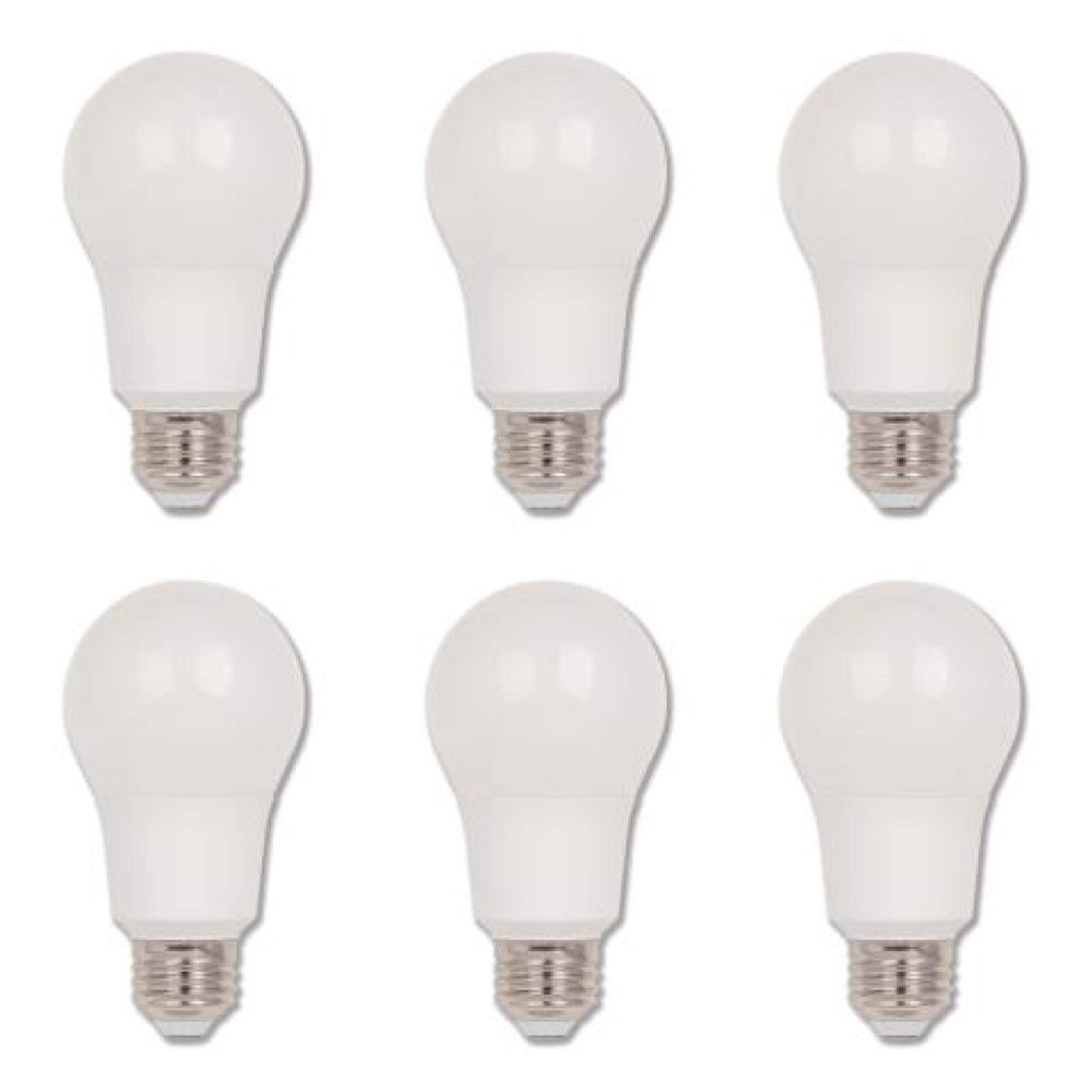 Westinghouse 5077100 9 Watt (60 Watt Equivalent) Omni A19 Dimmable Cool White LED Light Bulb, Medium Base (6 Pack)