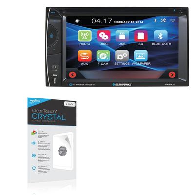 BoxWave Screen Protector Compatible with Blaupunkt Miami 620 - ClearTouch Crystal (2-Pack), HD Film Skin - Shields from Scratches