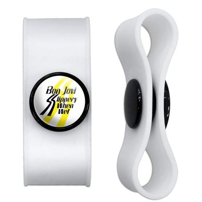GRAPHICS & MORE Bon Jovi Slippery When Wet Headphone Earbud Cord Wrap - Charging Cable Manager - Wire Organizer Set of 2 - Black