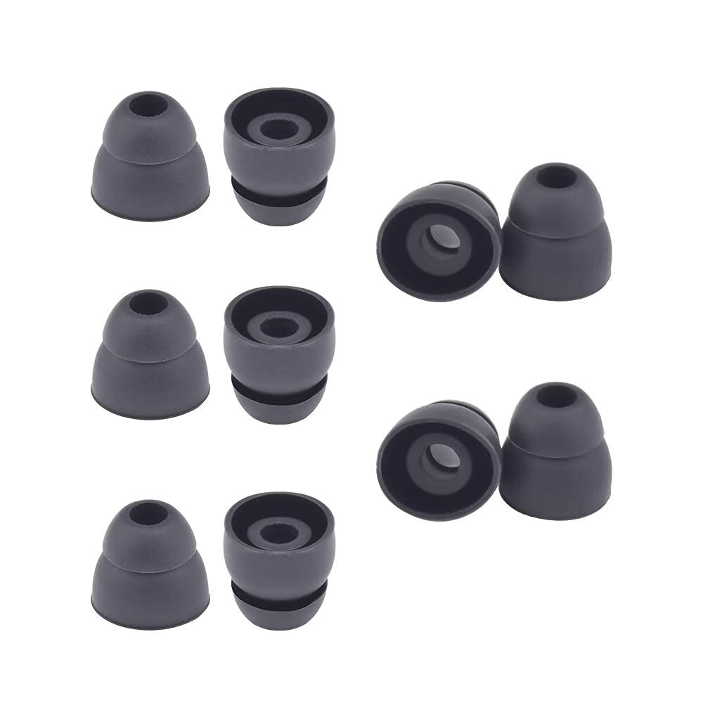 10pcs Double Flange Earbuds Replacement Tips Eargels Silicone Ear Tips Compatible with Beat by dr dre Powerbeats 2 Powerbeats 3 Wireless Stereo Earphones
