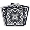 Mi Alma Black and White Tile Stickers Peel and Stick Tile Stickers 24 PC Set backsplash Tile Decals Bathroom & Kitchen Vinyl Wall Decals Just Peel Stick Home Decor (Flowers Tiles, 5x5 Inch) view 1