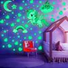 Glow in the Dark Stars, Glowing Unicorn Sets with Castle Moon and Rainbow Wall Decals for Kids Bedding Room, Great for Birthday Gift Wall Mural Stickers for Girls and Boys view 1