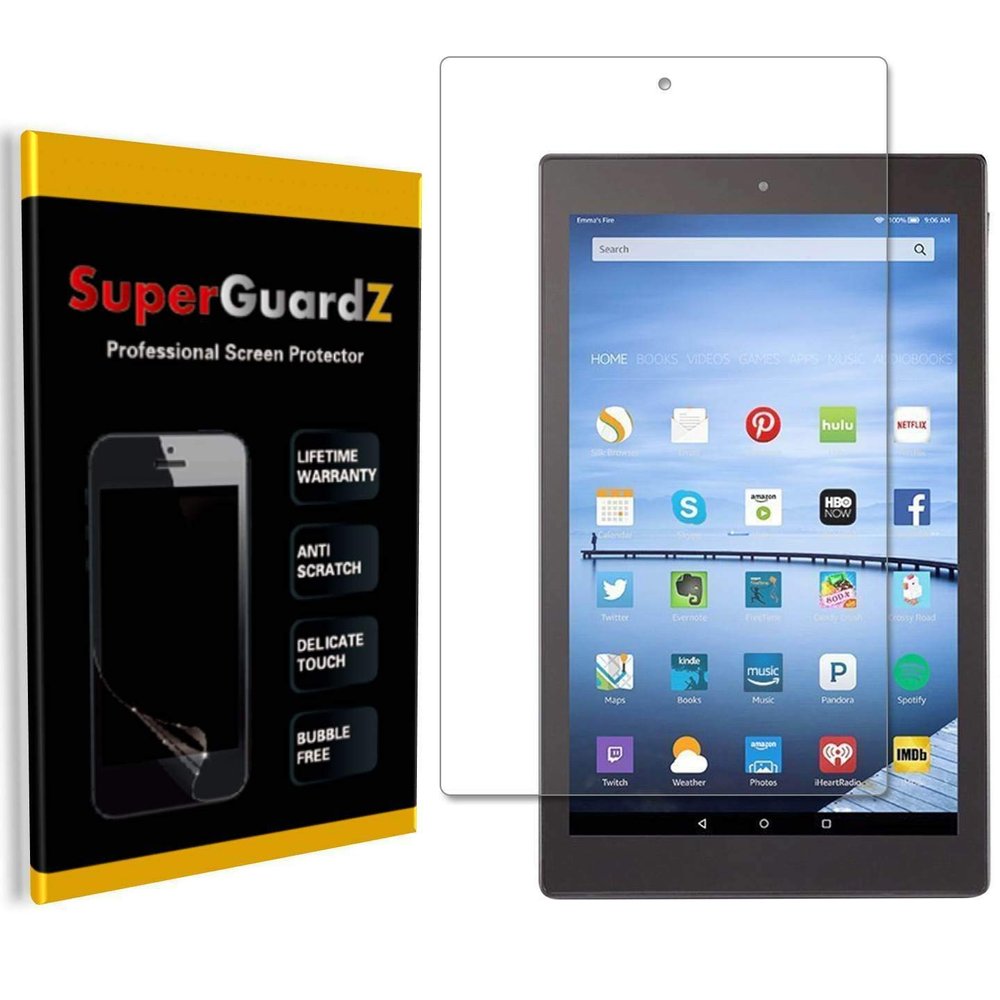 [3-Pack] for Fire HD 10 (9th Gen, 2019) / Fire HD 10 (7th Gen, 2017) Screen Protector - SuperGuardZ, Ultra Clear, Anti-Scratch, Anti-Bubble [Lifetime Replacement]