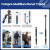Fotopro 59 Carbon Fiber Travel Tripod, 2 in 1 Lightweight Monopod Tripods, Professional Compact Tripod for DSLR Camera, Load up to 17.6lbs(8kg) view 3