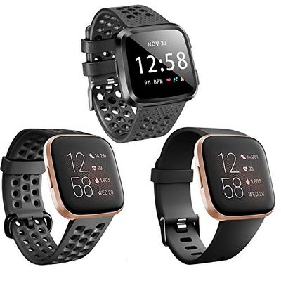 Baaletc Bands Compatible with Fitbit Versa/Versa 2/Versa Lite, Breathable Adjustable Replacement Accessory Wristband Versa Straps for Women Men Small Large