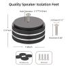 Monosaudio 4Pcs 40x20mm Speaker Isolation Feet Single-sided 3M Adhesives Speaker Spike Pads with Non-Slip Rubber Rings for Audio,Speakers, Subwoofers, Home Theater, Turntable DAC Feet Pad(Black Color) view 4