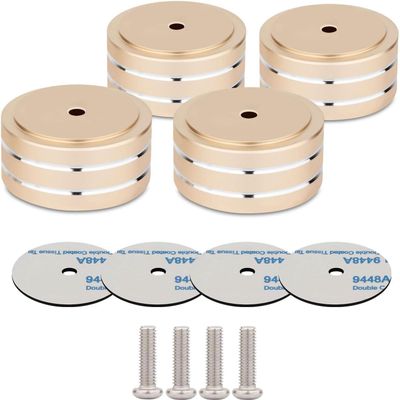 4Pcs Audio Isolation Feet Load 400KG Anti Vibration Pads 40 * 20mm(Gold)