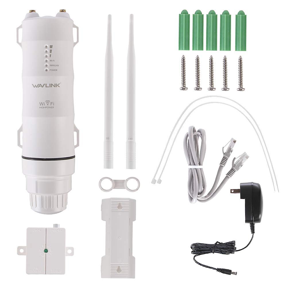 AC600 WiFi Range Extender High Power Outdoor Wireless Signal Booster AP Repeater Dual Band 2.4G+5G, Up to 600Mbps