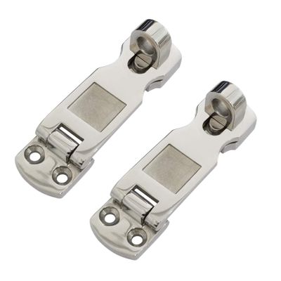 Keehui Two Pieces of Marine Grade 316 Stainless Steel Heavy Duty Door Hasps with Turning Padlock Eye Mount