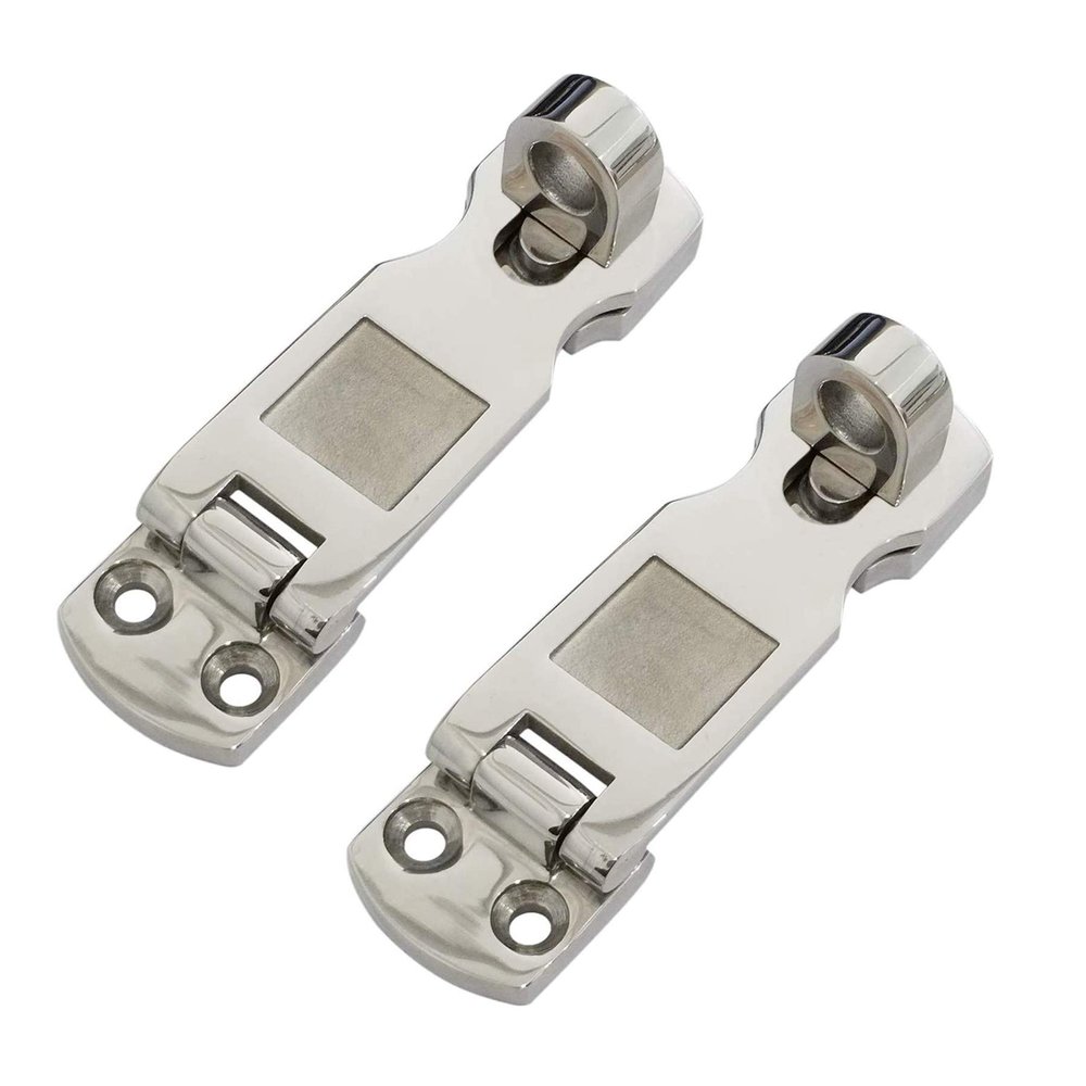 Keehui Two Pieces of Marine Grade 316 Stainless Steel Heavy Duty Door Hasps with Turning Padlock Eye Mount