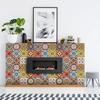 Mexican Mi Alma Tile Stickers 24pc Kitchen Backsplash Bathroom Vinyl Waterproof Peel and Stick Colored Collocation Bright Colors Modern Wall Decals Easily Removed (Happy Mexican, 4x4 inch) view 4