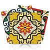Mexican Mi Alma Tile Stickers 24pc Kitchen Backsplash Bathroom Vinyl Waterproof Peel and Stick Colored Collocation Bright Colors Modern Wall Decals Easily Removed (Happy Mexican, 5x5 inch) view 1