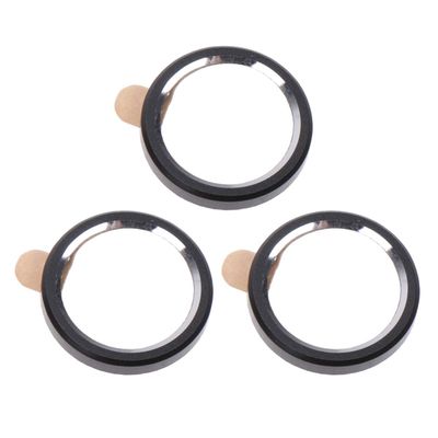 Hemobllo 3pcs Metal Lens Protector Case for Phone Rear Camera Lens Cover Easy Installation All High-end Metal Design Black