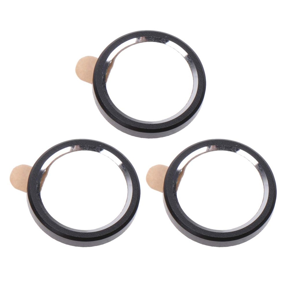 Hemobllo 3pcs Metal Lens Protector Case for Phone Rear Camera Lens Cover Easy Installation All High-end Metal Design Black