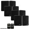 KICKER KB6 Indoor Outdoor Patio Speaker Bundle in Black 8 Speakers Total view 2