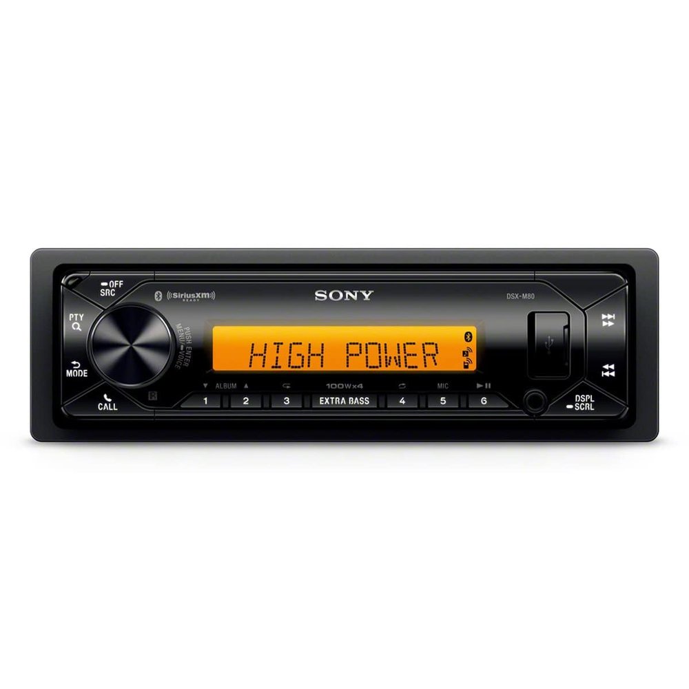 Sony DSX-M80 High Power 45W X 4 Rms Digital Media Receiver with Bluetooth and SiriusXM Ready