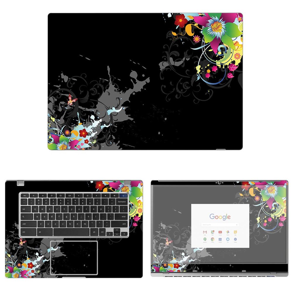 Decalrus - Protective Decal Floral Skin Sticker for Samsung Chromebook XE350XBA (15.6" Screen) case Cover wrap SAchrmbk15_XE350XBA-106