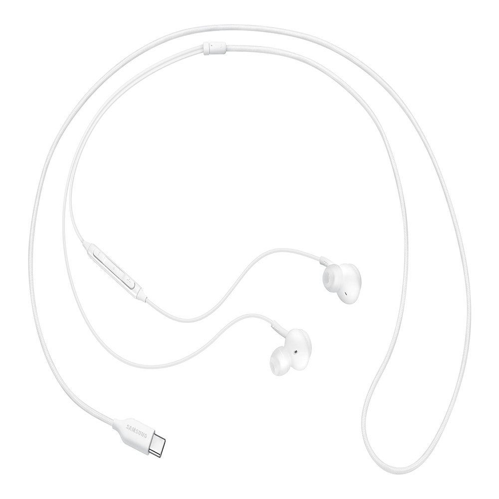 Samsung EO-IC100 in-Ear Headphones with USB Type-C and Low-Tangle Fabric Cable - Sound by AKG - White